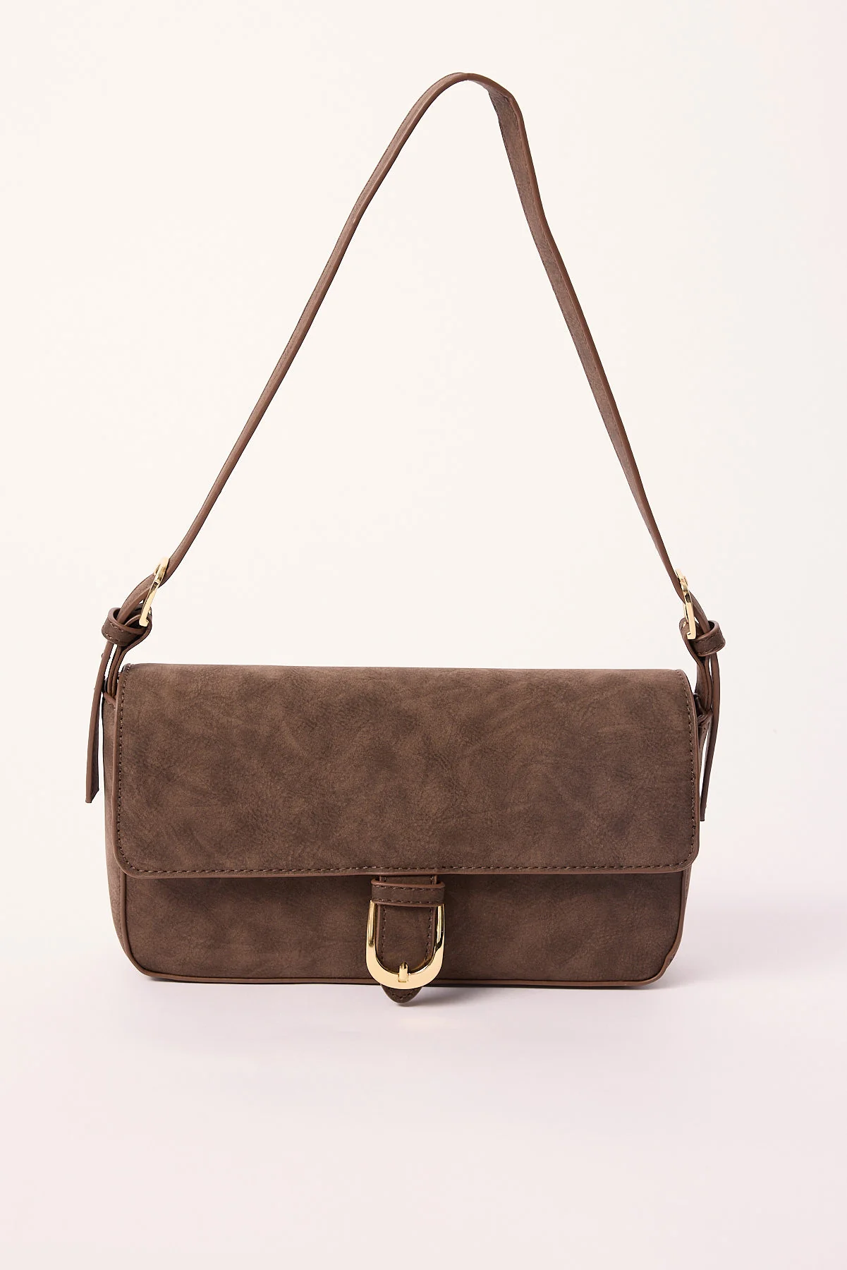 Ginger Chocolate Suede PU/Gold