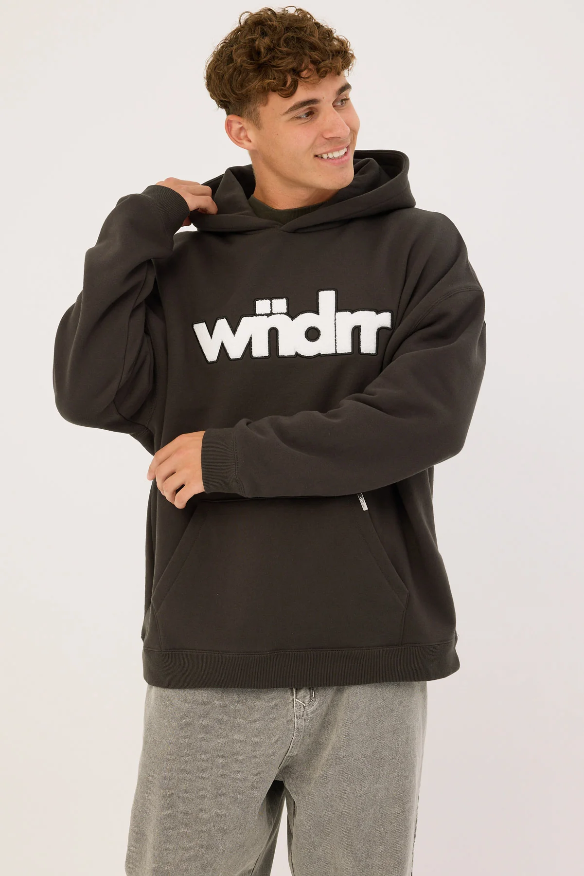 Tone Hood Sweat Faded Black