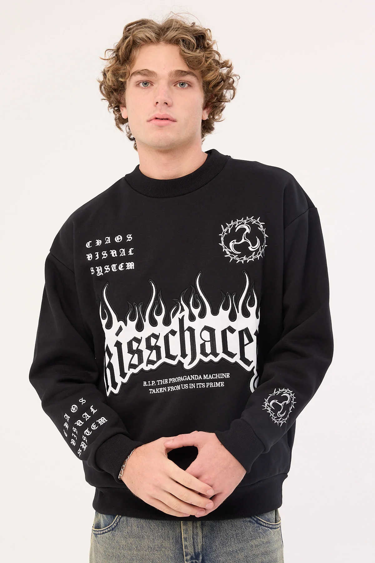 System Relaxed Sweater Jet Black