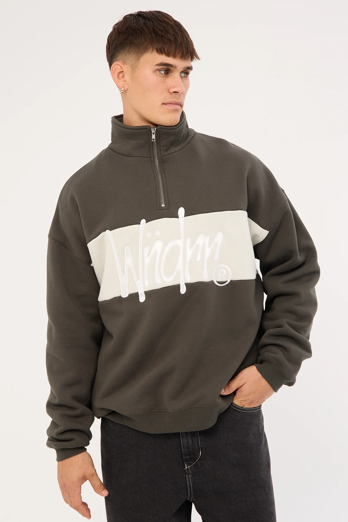 Starter Panel 1/4 Zip Sweat Ink