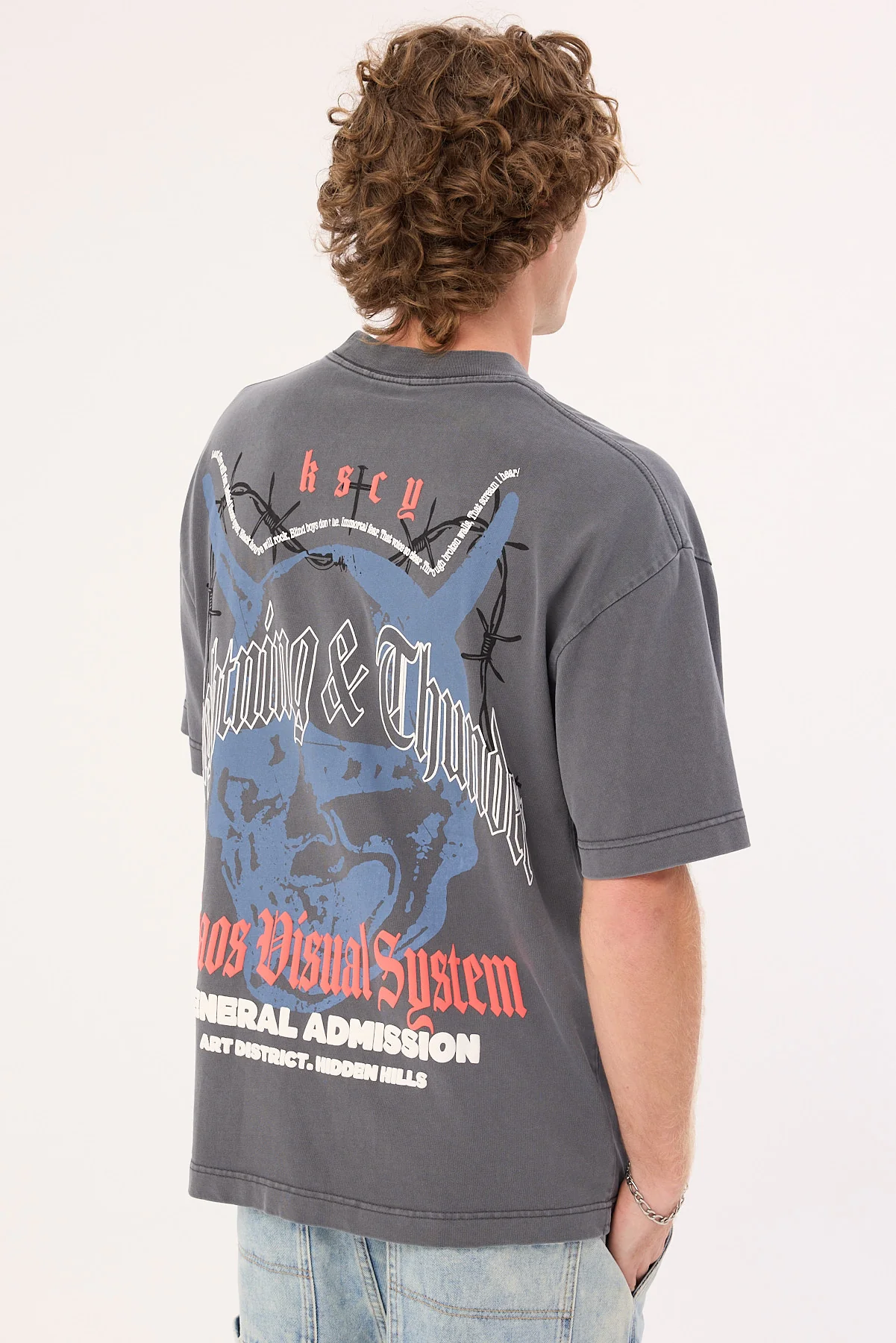 Lightning Street Tee Pigment Turbulence