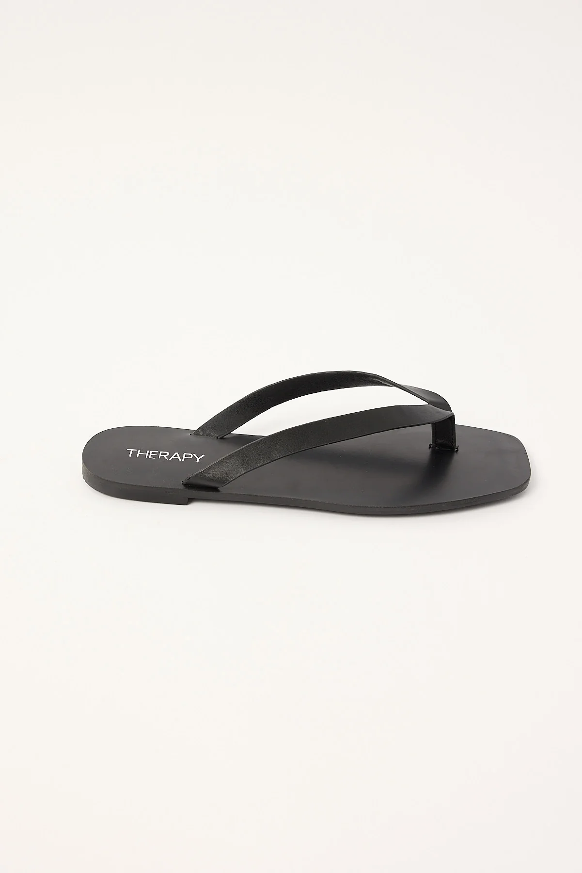 Square Toe Slide Black