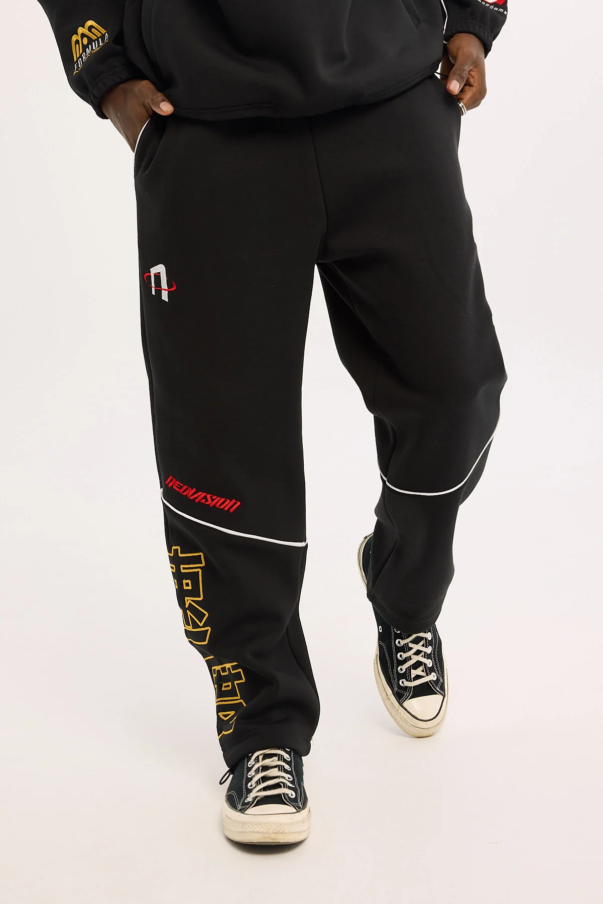 Throttle Elastic Cuff Sweat Pant Black 2 Throttle Elastic Cuff Sweat Pant Black