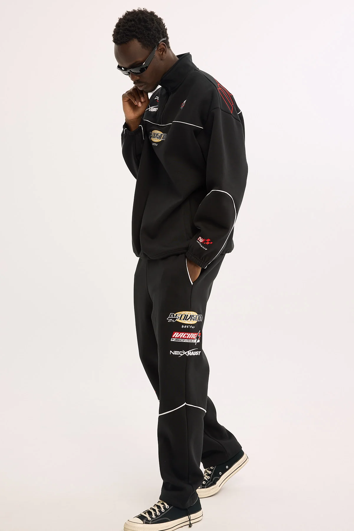 Throttle Elastic Cuff Sweat Pant Black 3 Throttle Elastic Cuff Sweat Pant Black