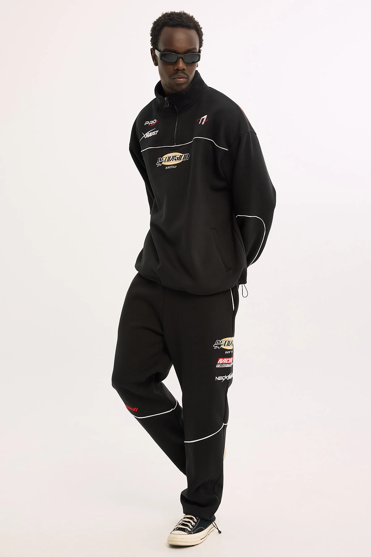 Throttle Elastic Cuff Sweat Pant Black 5 Throttle Elastic Cuff Sweat Pant Black