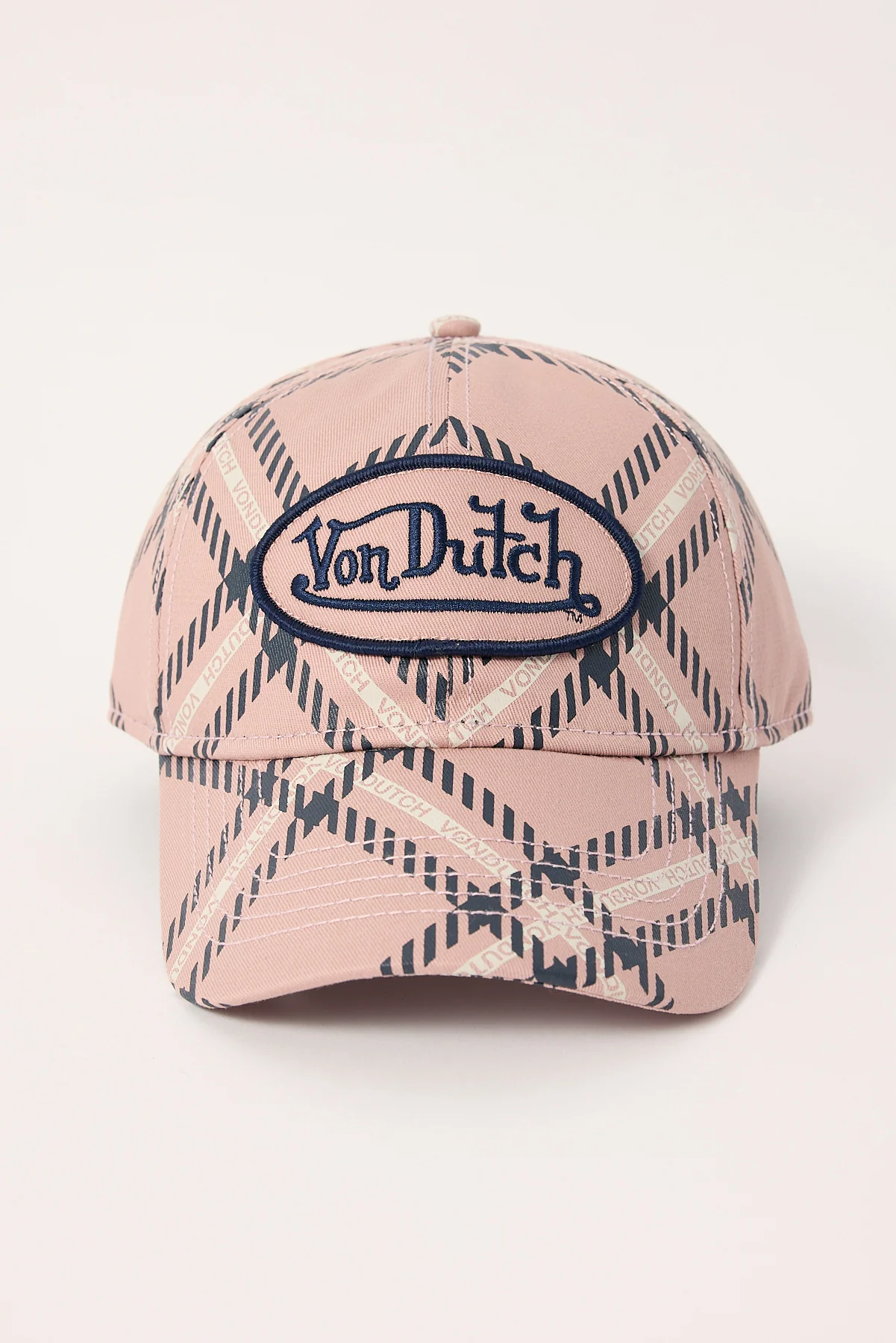 Dad Cap Pink Plaid