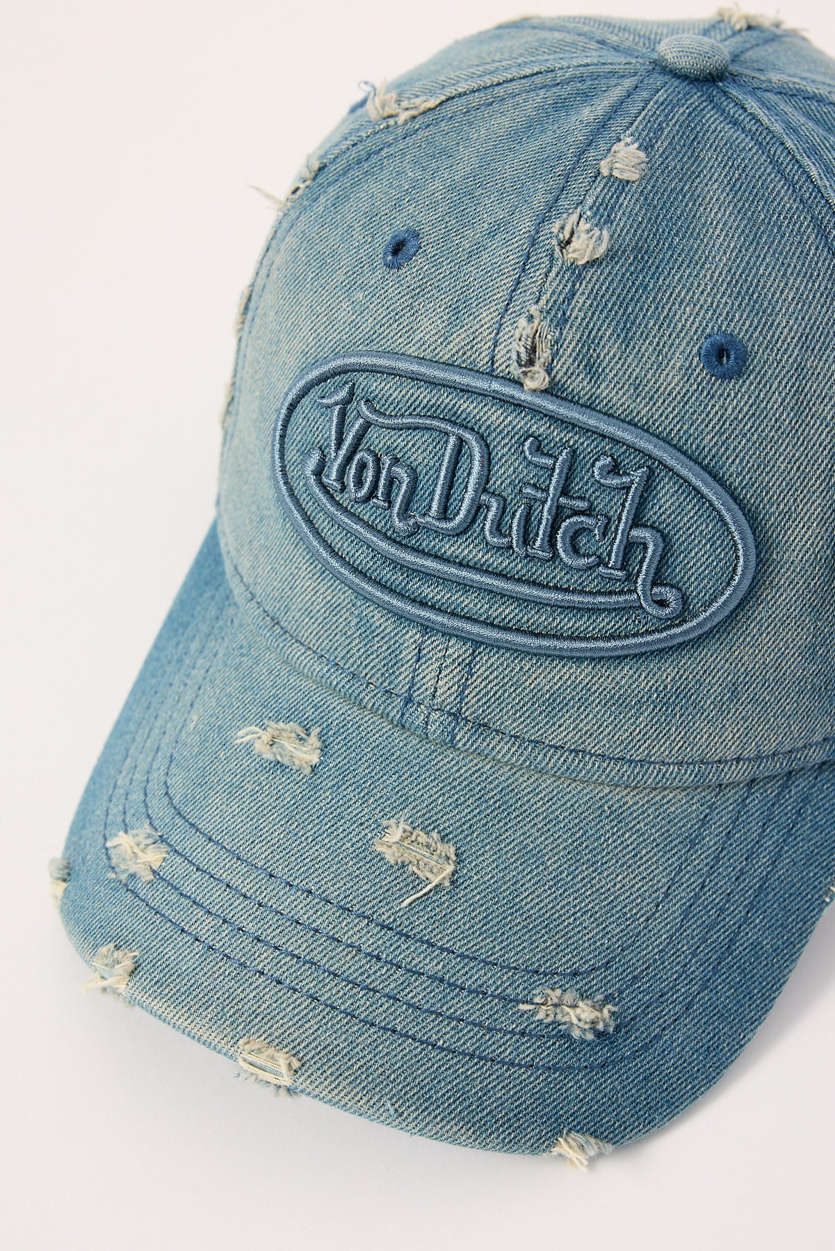 Distressed Dad Cap Blue Acid Wash