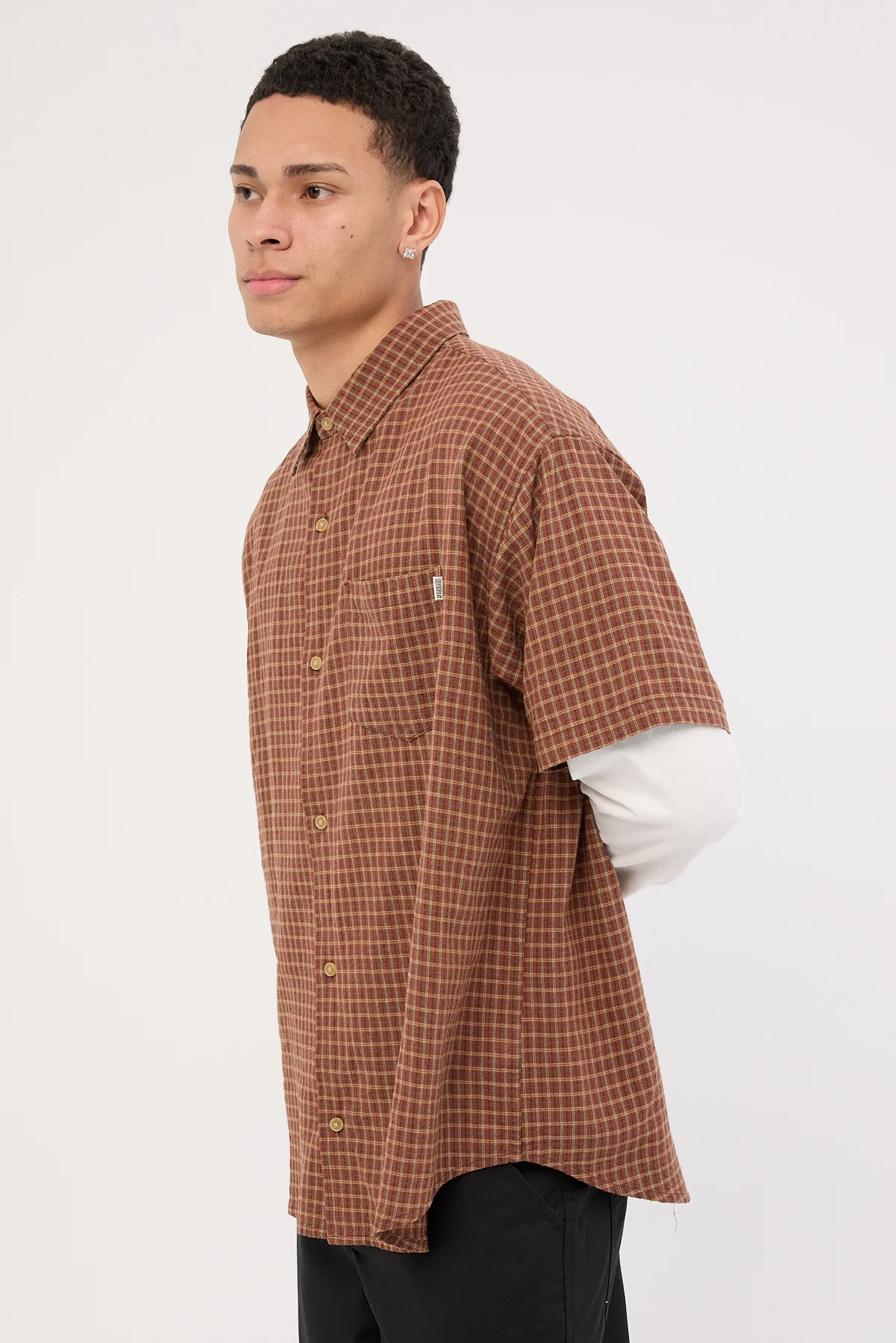 Point Plaid Summer SS Shirt Chocolate