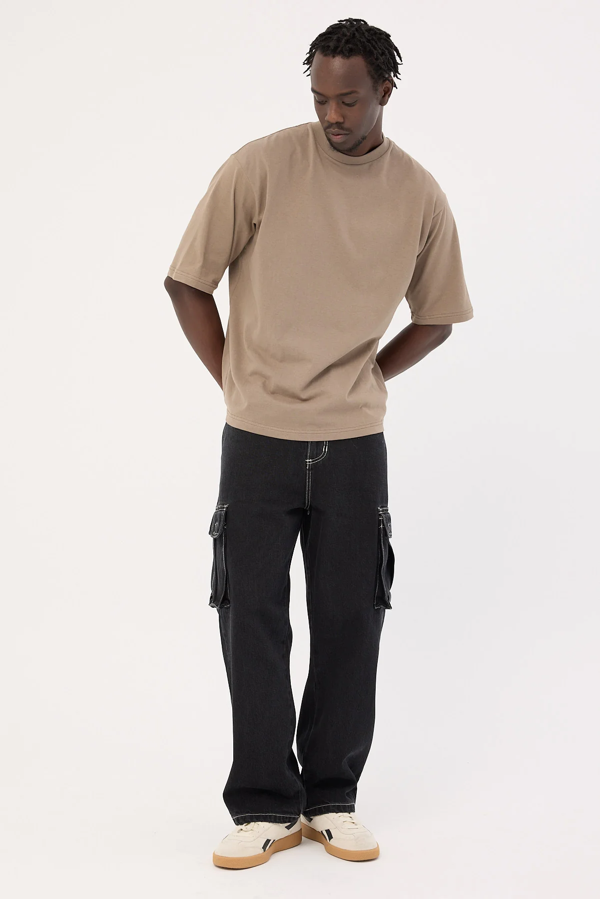 Big Slacker Denim Cargo Jean Aged Black