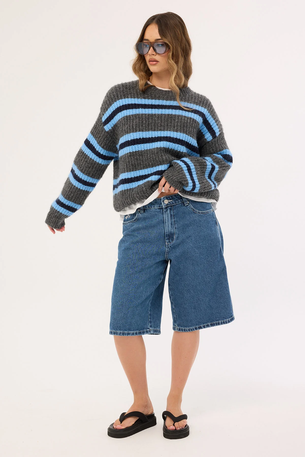 Kick Off Big Baggy Short Steady Mid Blue 1 Kick Off Big Baggy Short Steady Mid Blue