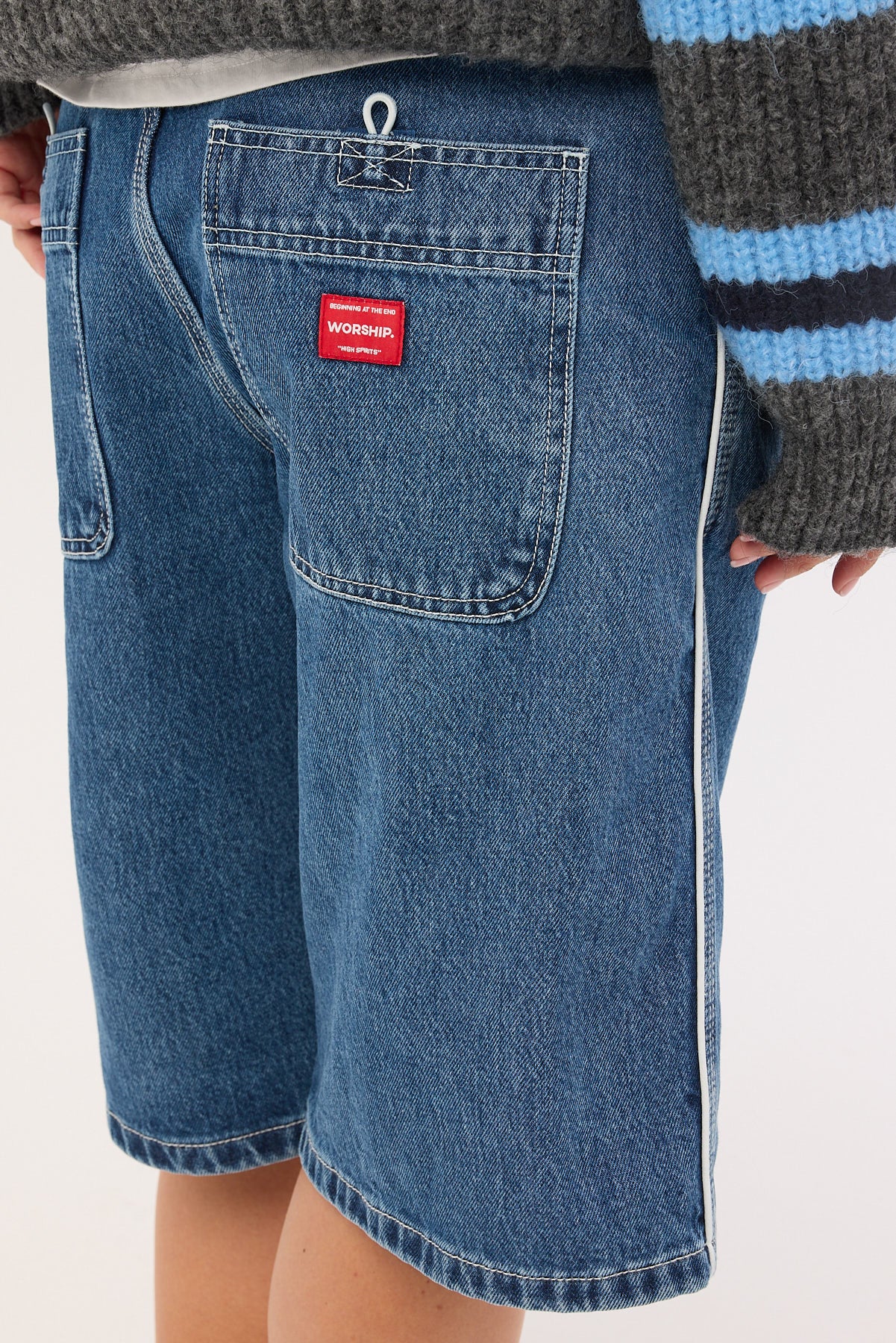 Kick Off Big Baggy Short Steady Mid Blue 7 Kick Off Big Baggy Short Steady Mid Blue