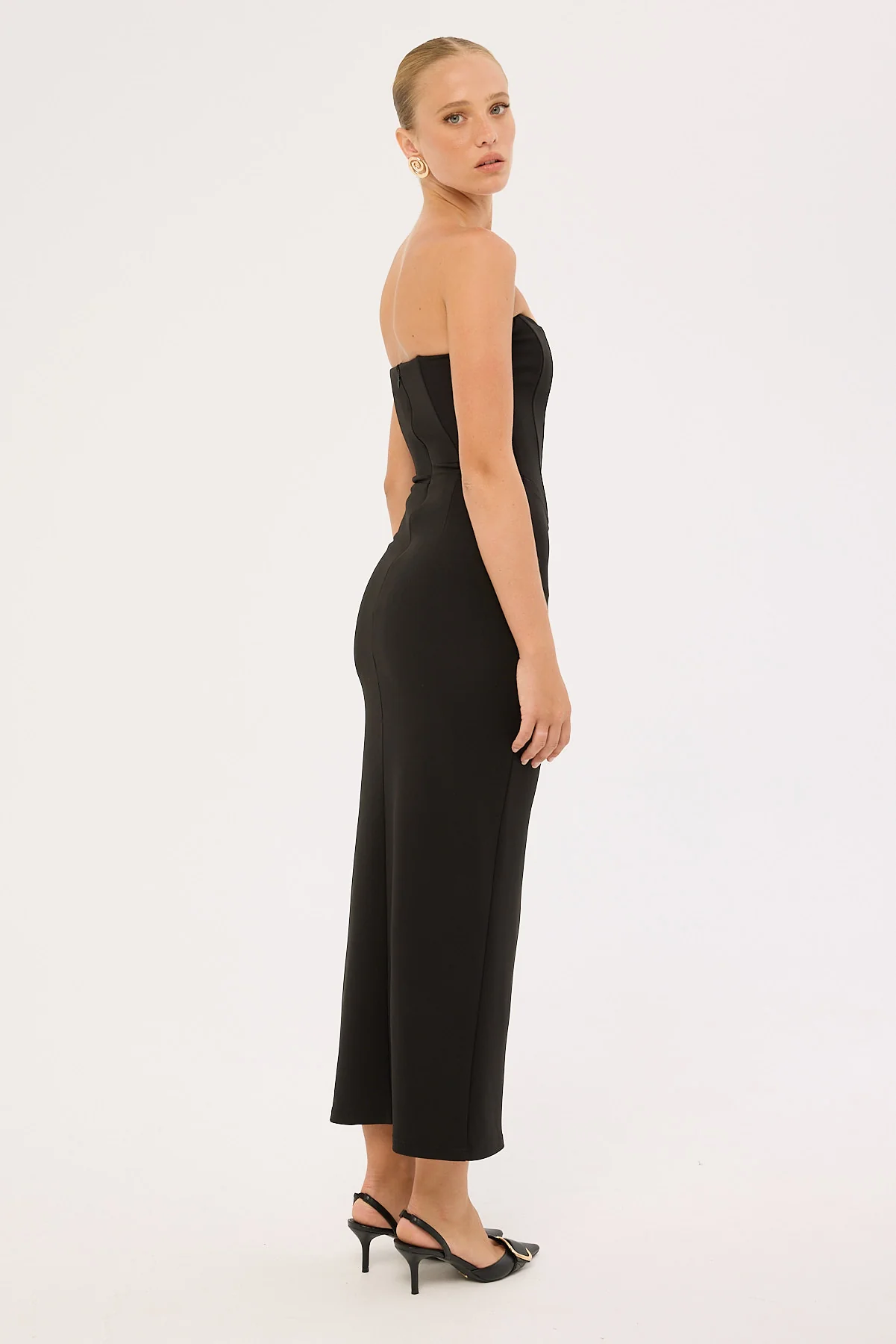 Aveline Strapless Corset Maxi Dress Black 5 Aveline Strapless Corset Maxi Dress Black