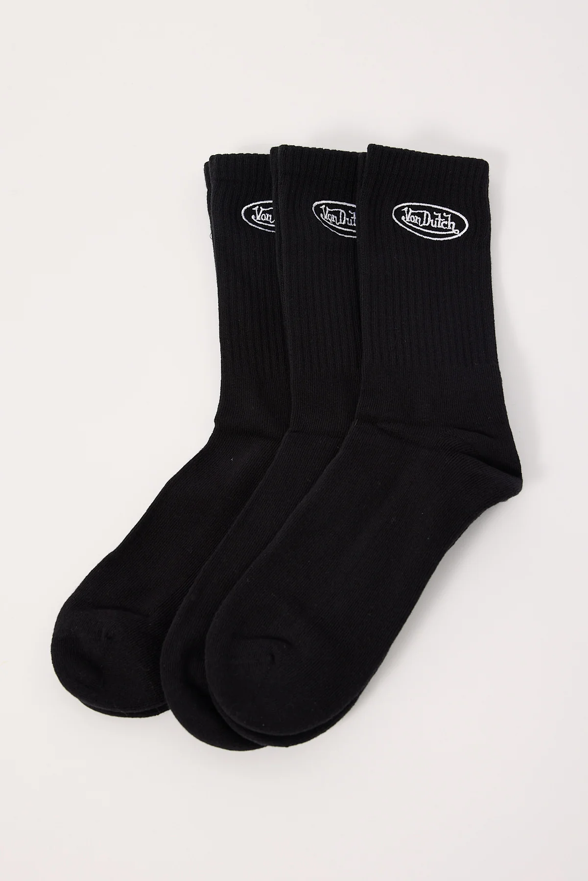 Oval Logo Sock 3 Pack Black