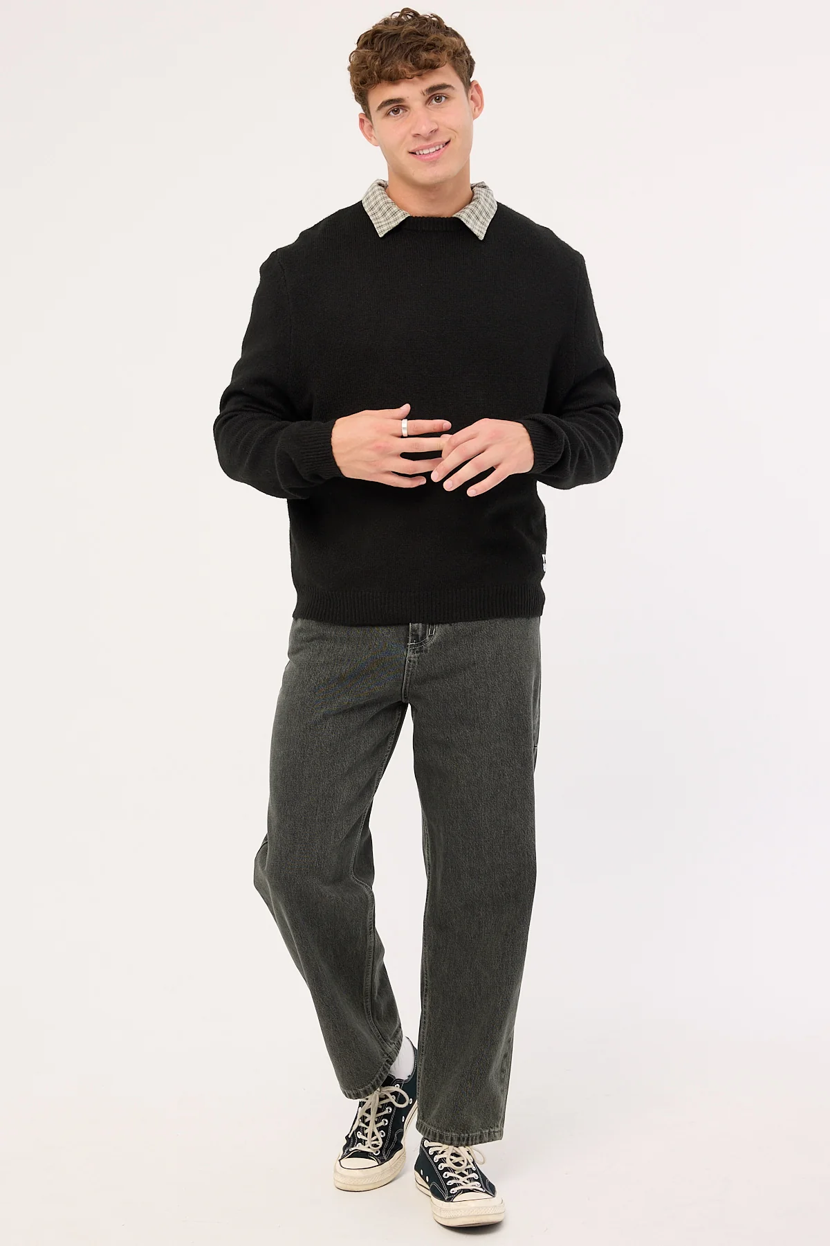 91 Star Knit Sweater Black