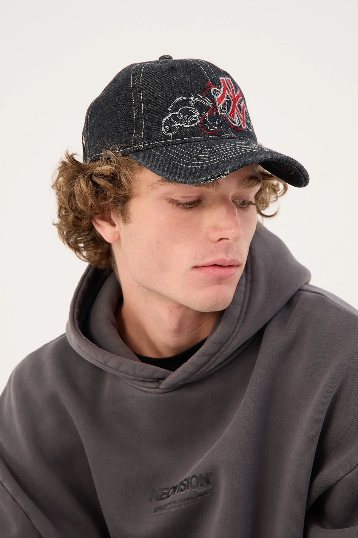 9TWENTY MILLENIUM DENIM NEW YORK YANKEES CAP BLACK DENIM