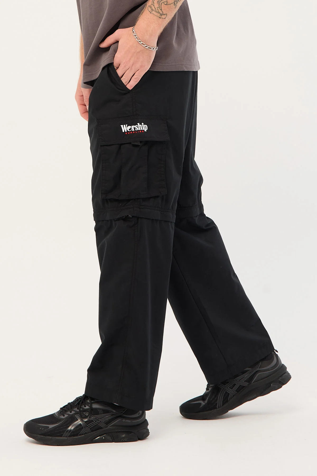 Smoko Zip Off Cargo Pant Washed Black 4 Smoko Zip Off Cargo Pant Washed Black