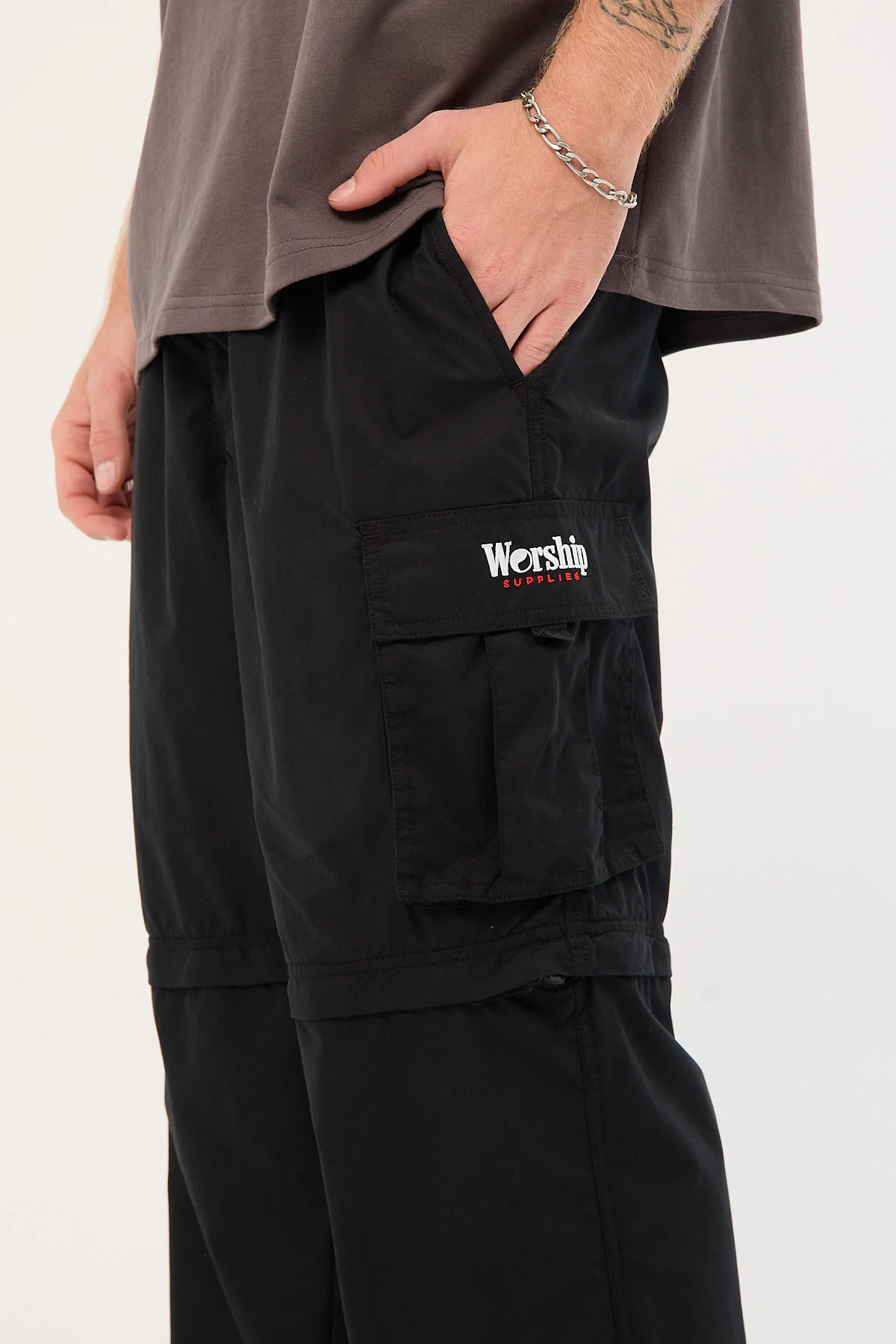 Smoko Zip Off Cargo Pant Washed Black 5 Smoko Zip Off Cargo Pant Washed Black