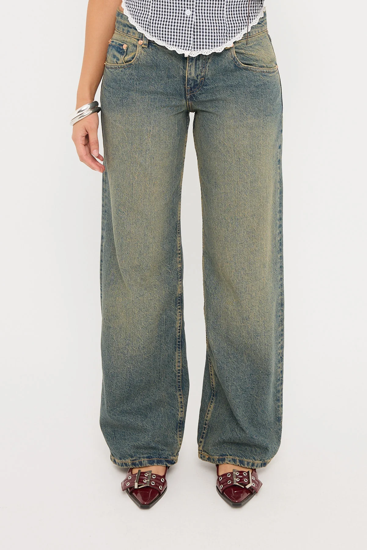 Low Rise Parallel Jean Brown Blue Acid 3 Low Rise Parallel Jean Brown Blue Acid