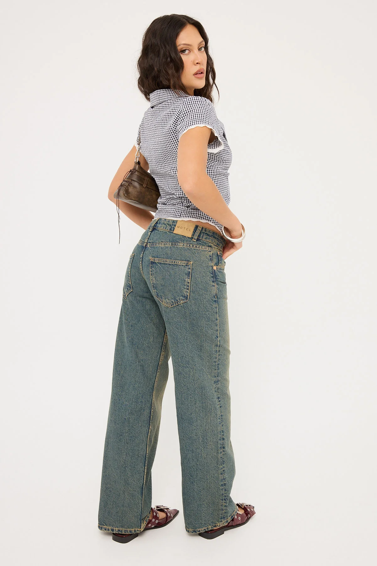 Low Rise Parallel Jean Brown Blue Acid 8 Low Rise Parallel Jean Brown Blue Acid