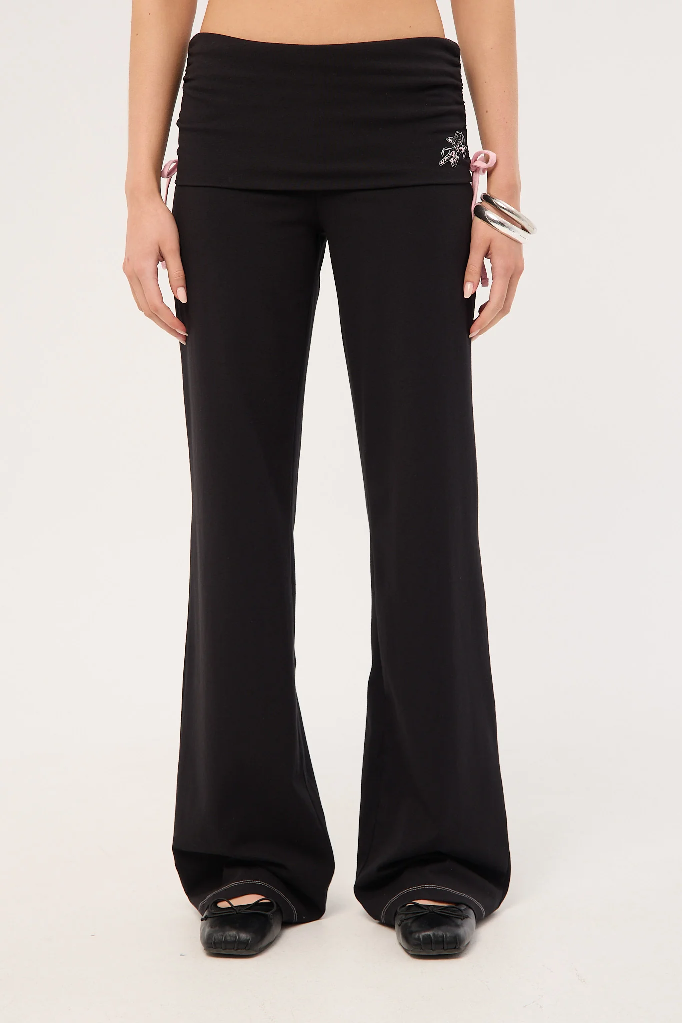 Cherub Y2K Gathered Leg Pant Black 8 Cherub Y2K Gathered Leg Pant Black