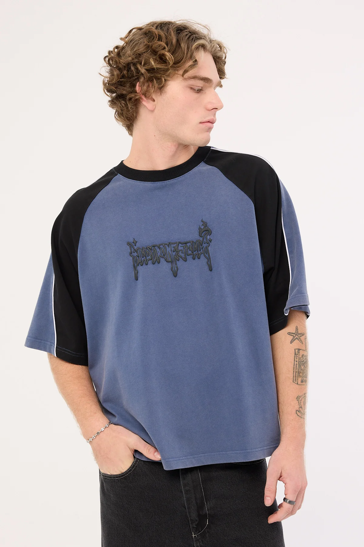 Small Steps Panel Boxy Tee Blue