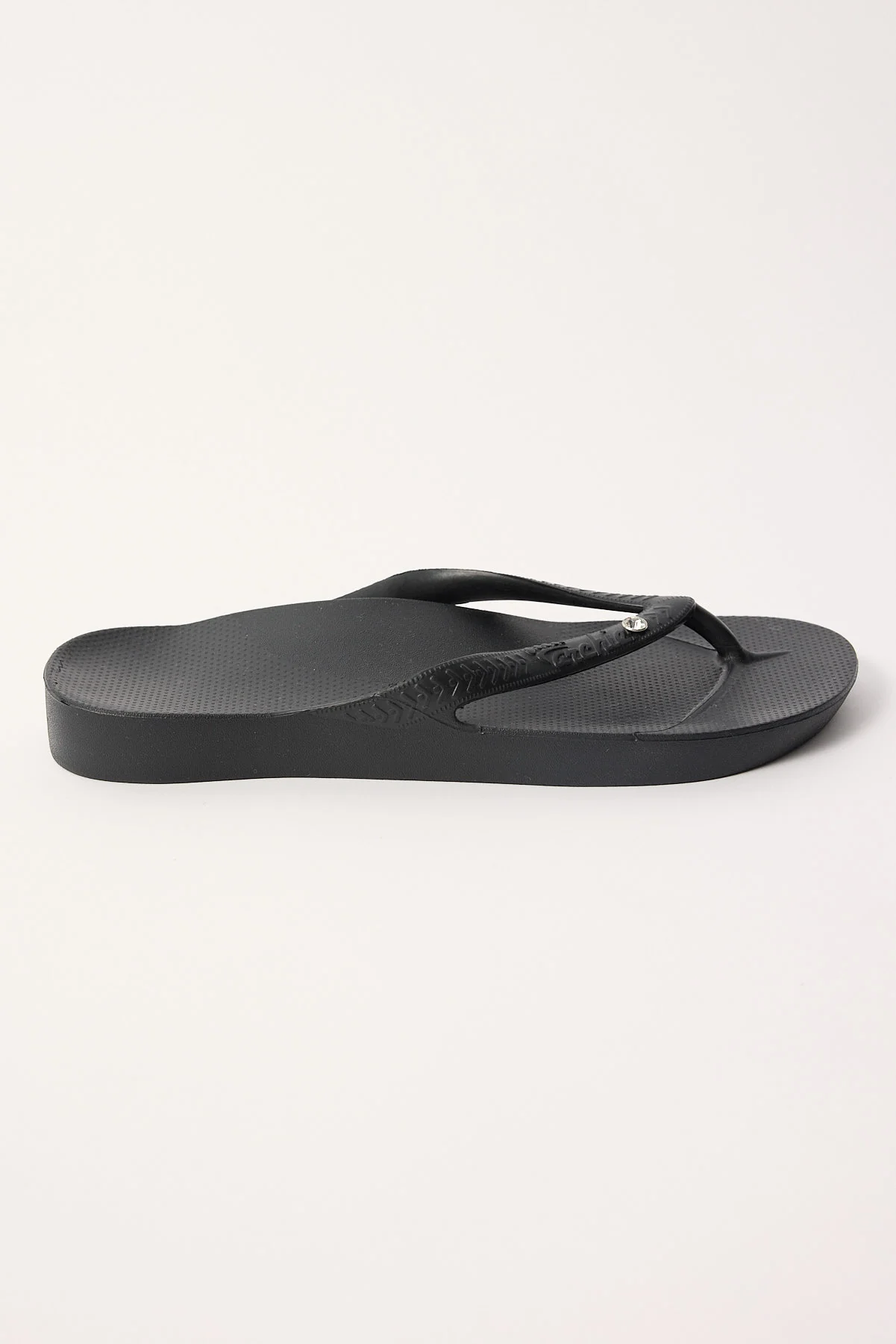 Crystal Arch Support Thong Black