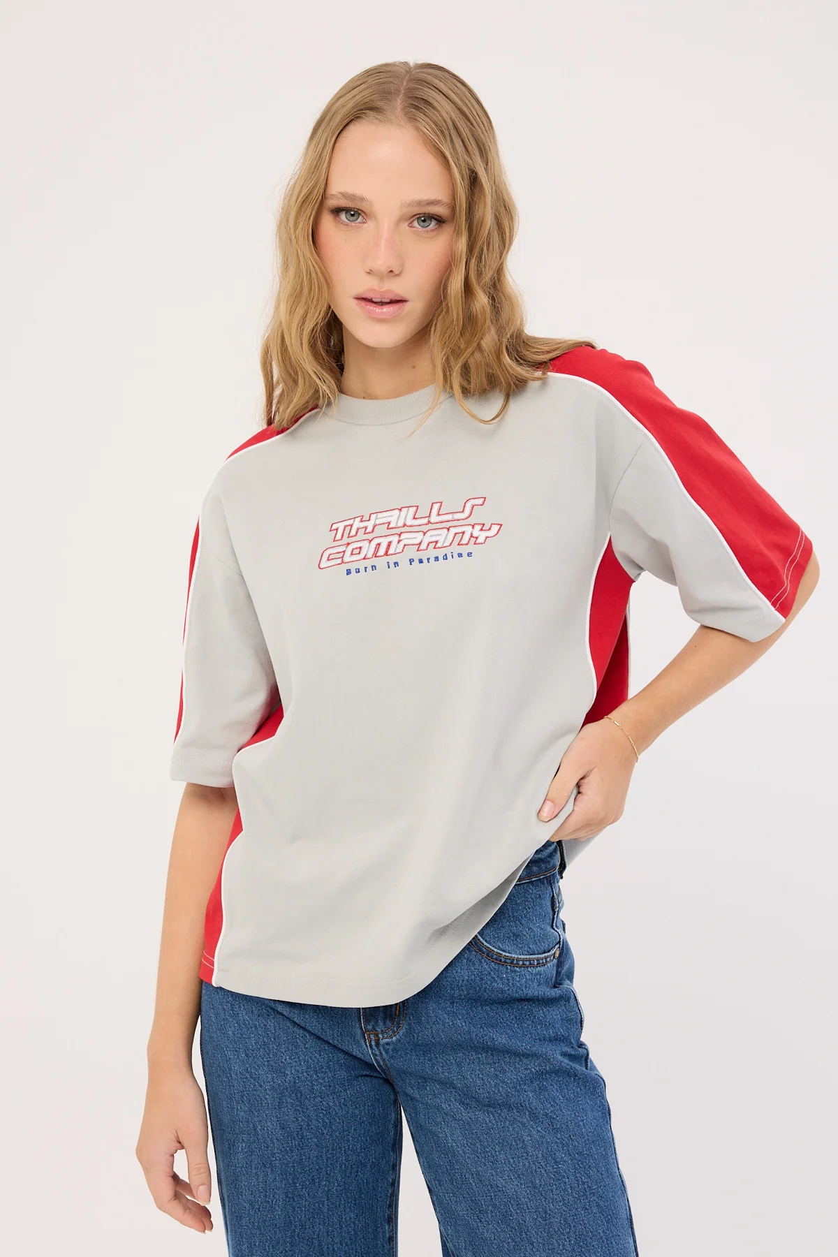 Rewind Square Tee Glacier Grey