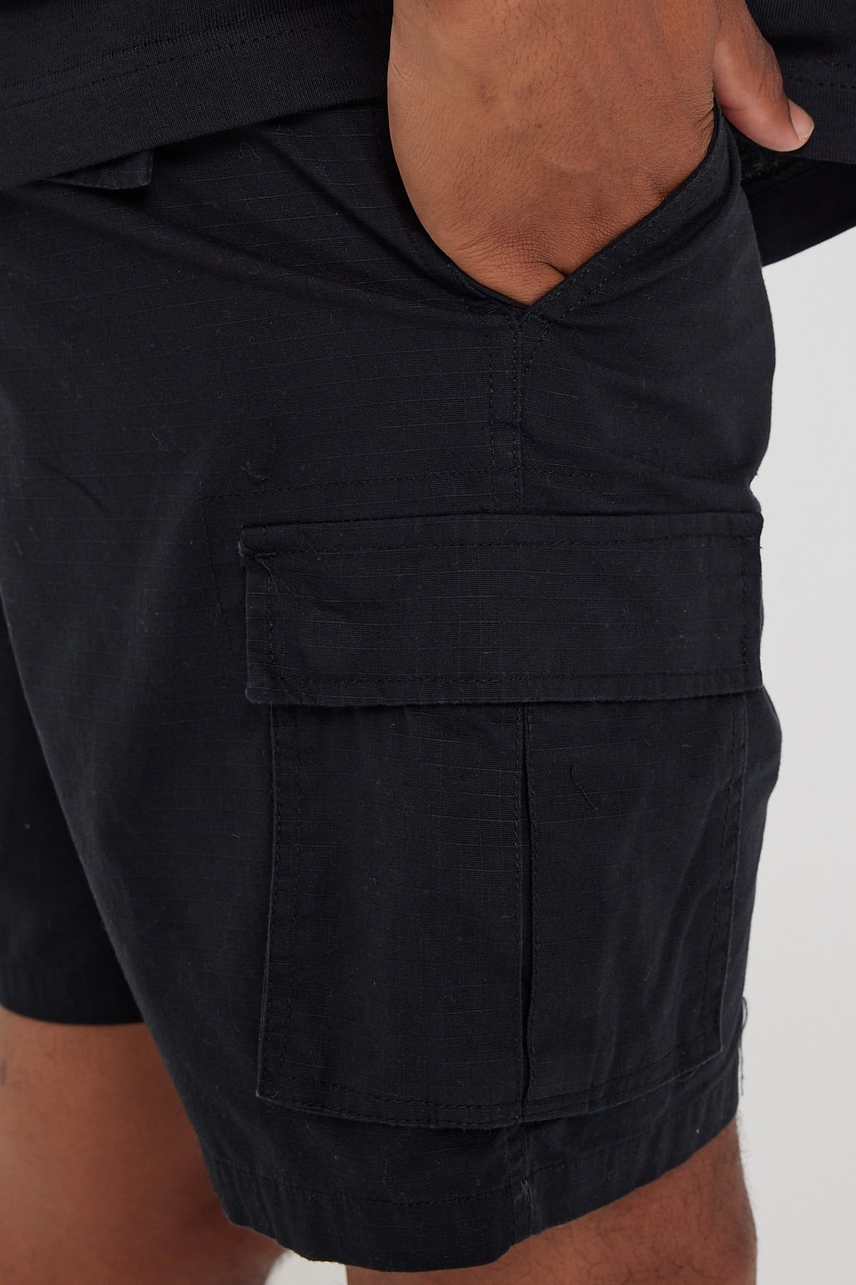 Military Organic Ripstop Cargo Short Black Black 5 Military Organic Ripstop Cargo Short Black Black