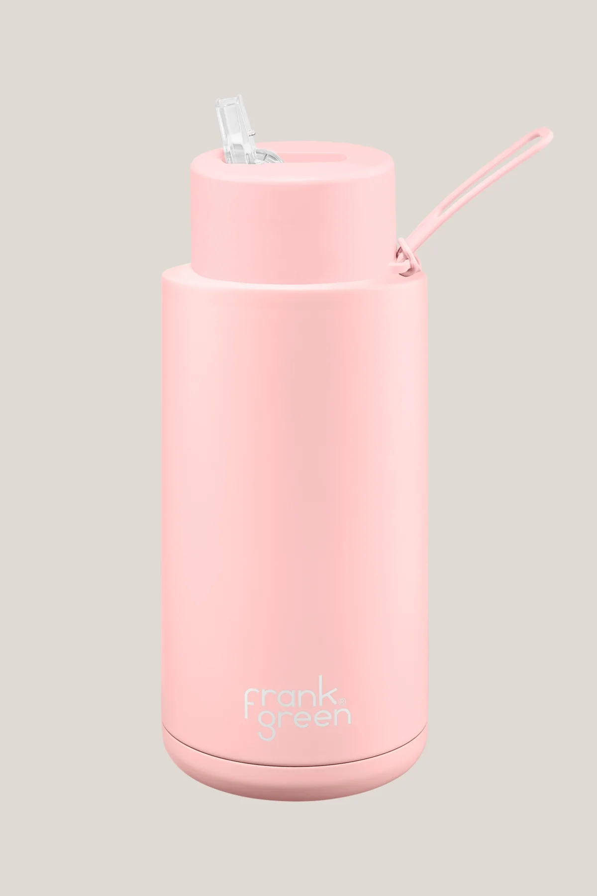 Ceramic Straw Lid Reusable Bottle 34oz Blushed