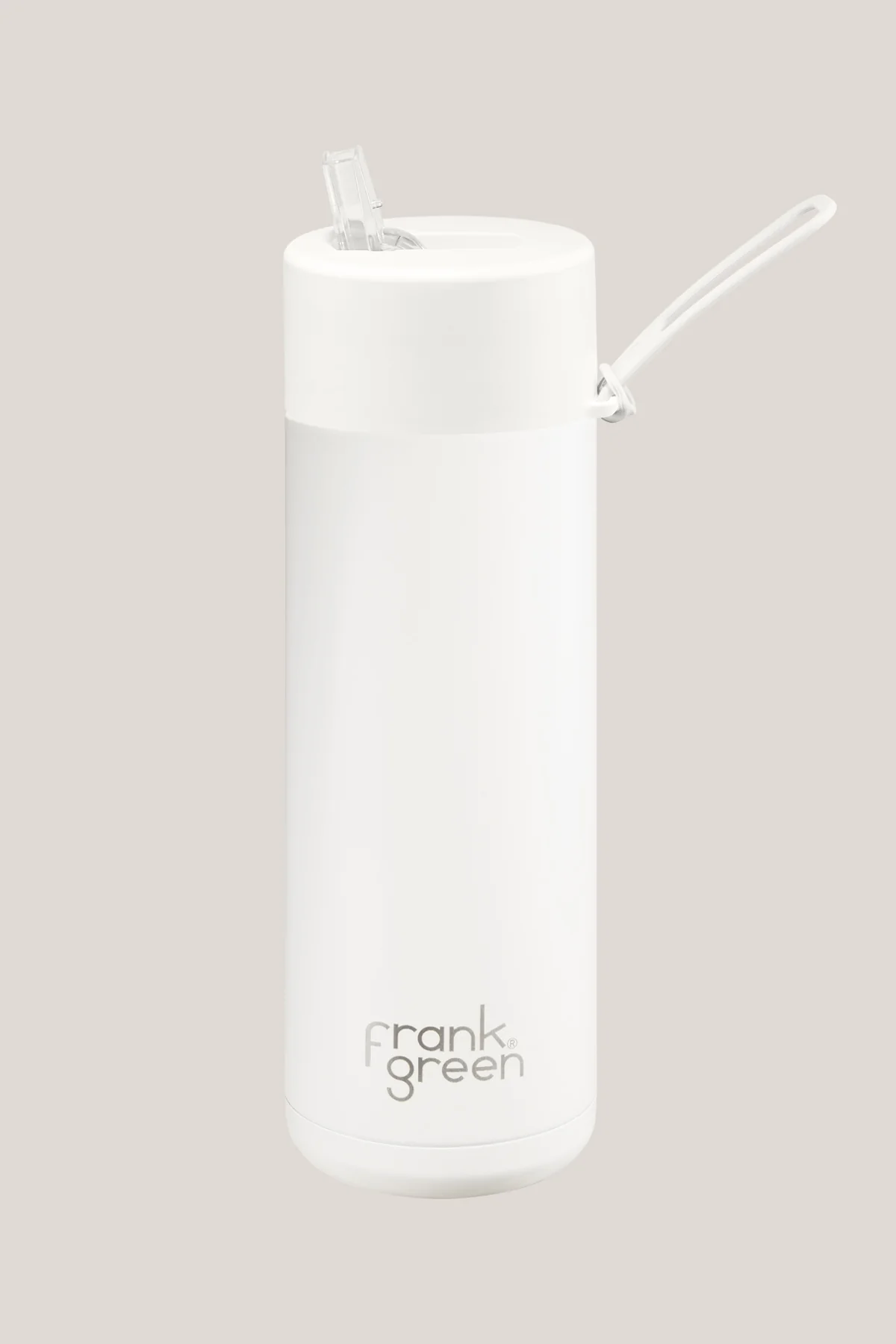 Ceramic Straw Lid Reusable Bottle 20oz Cloud