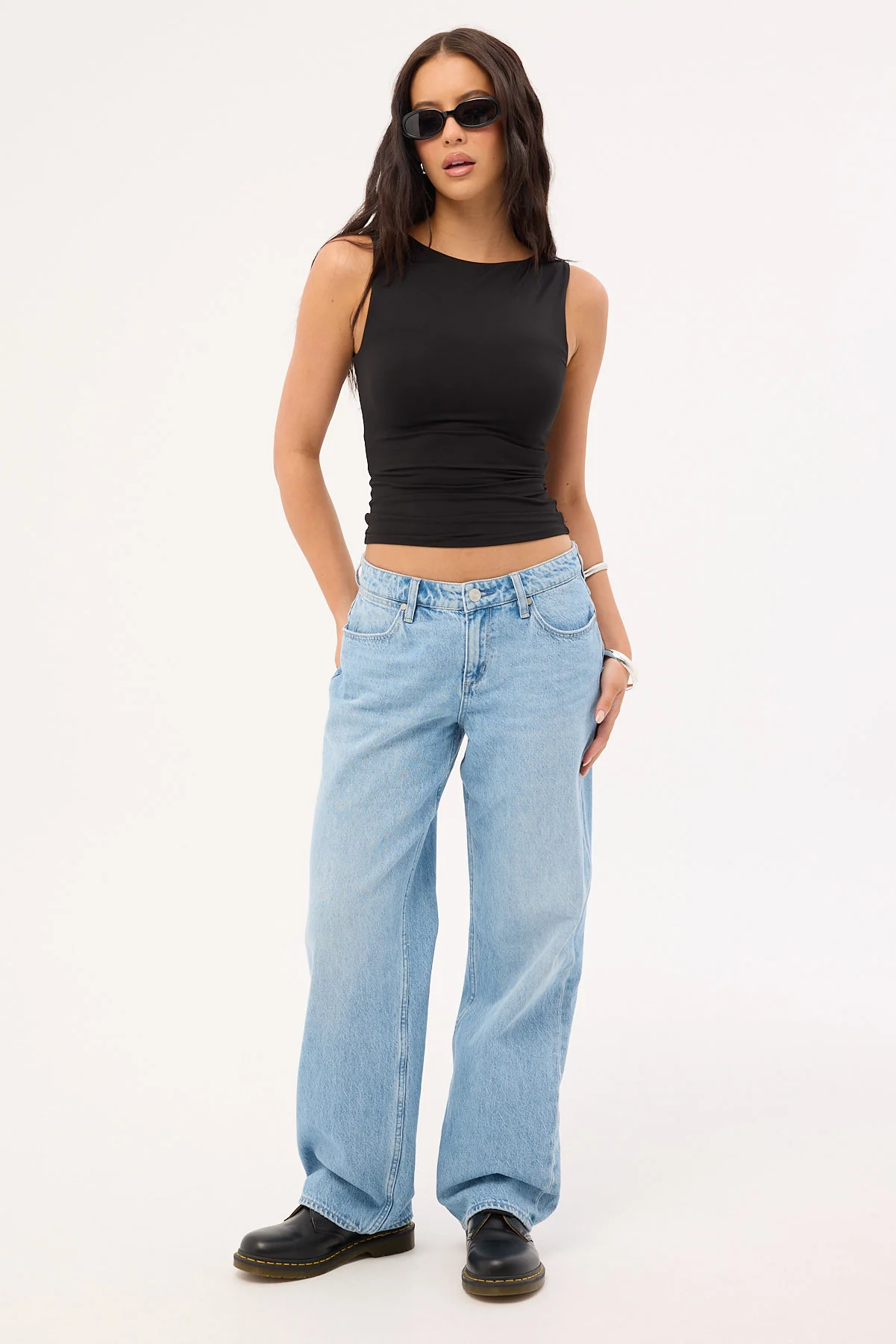 Low Bella Baggy Jean Ocean Blue 1 Low Bella Baggy Jean Ocean Blue