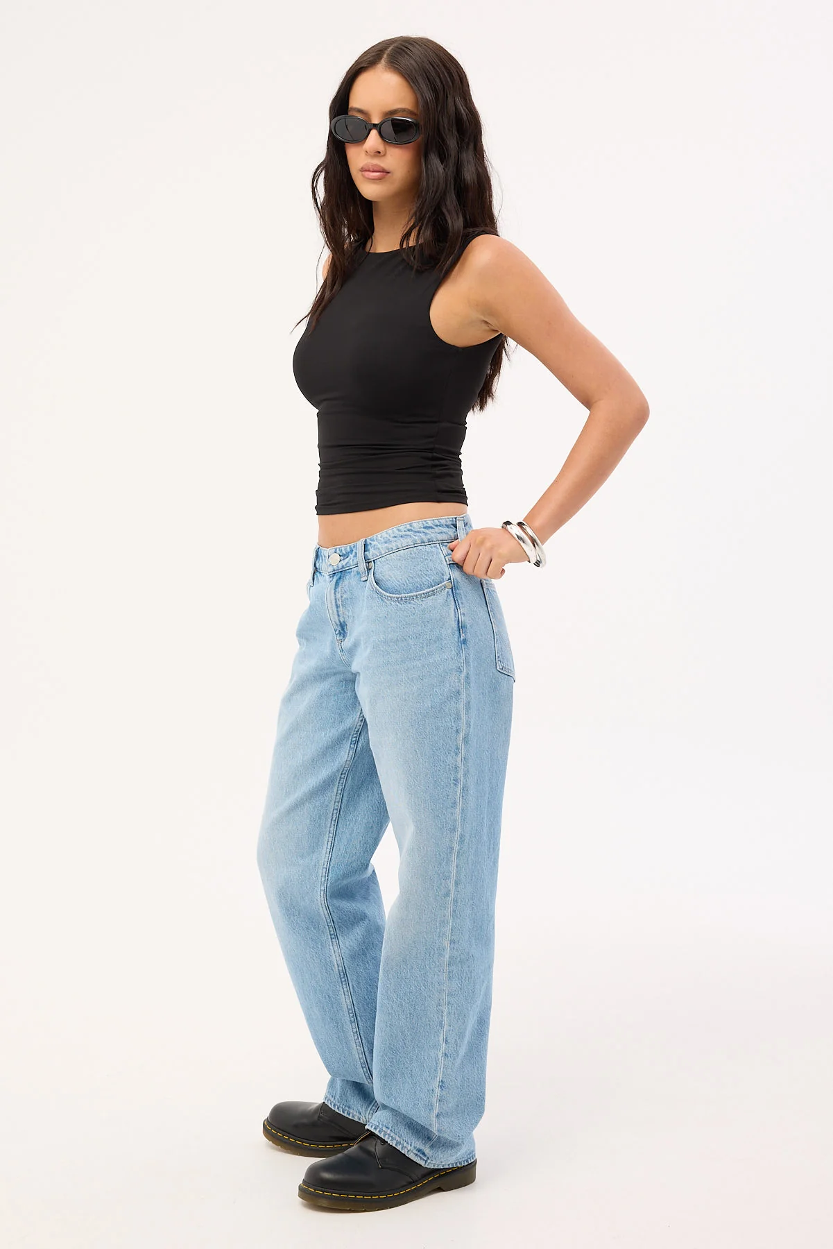 Low Bella Baggy Jean Ocean Blue 4 Low Bella Baggy Jean Ocean Blue