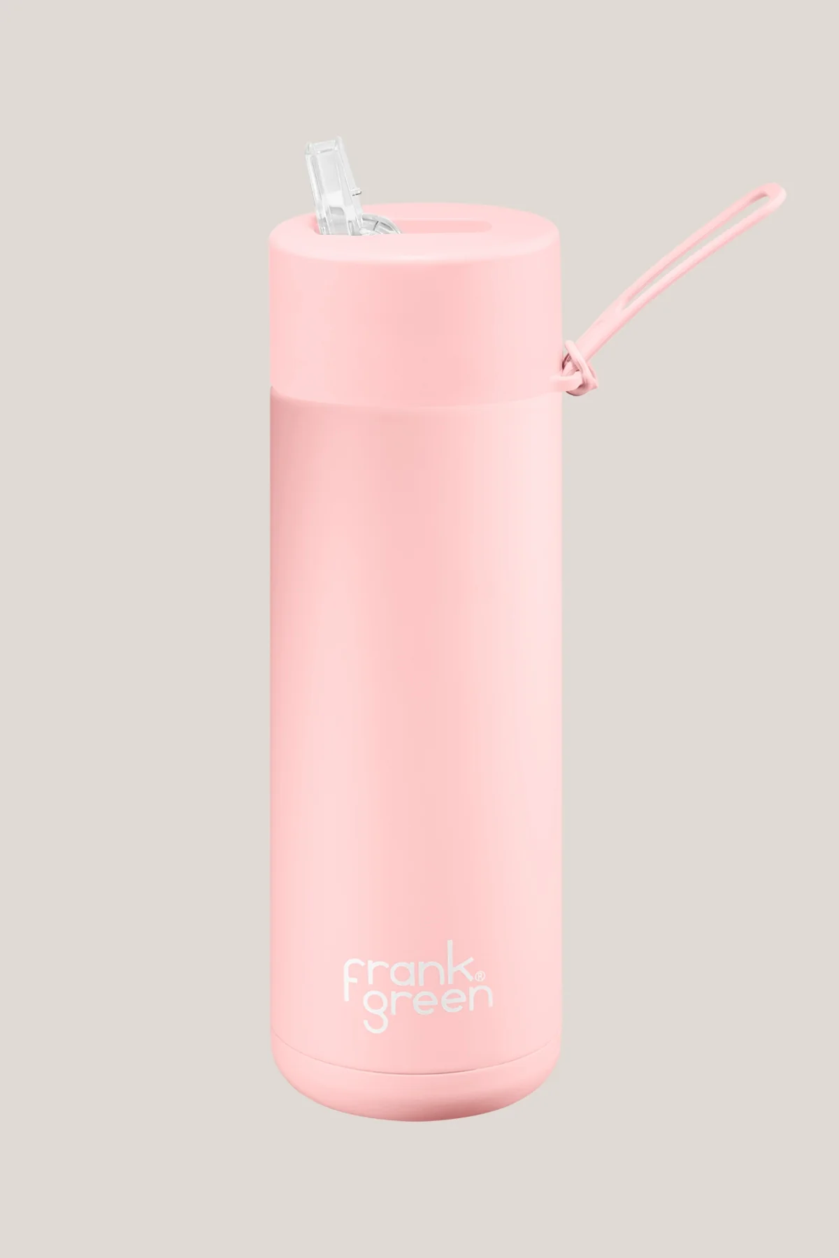 Ceramic Straw Lid Reusable Bottle 20oz Blushed