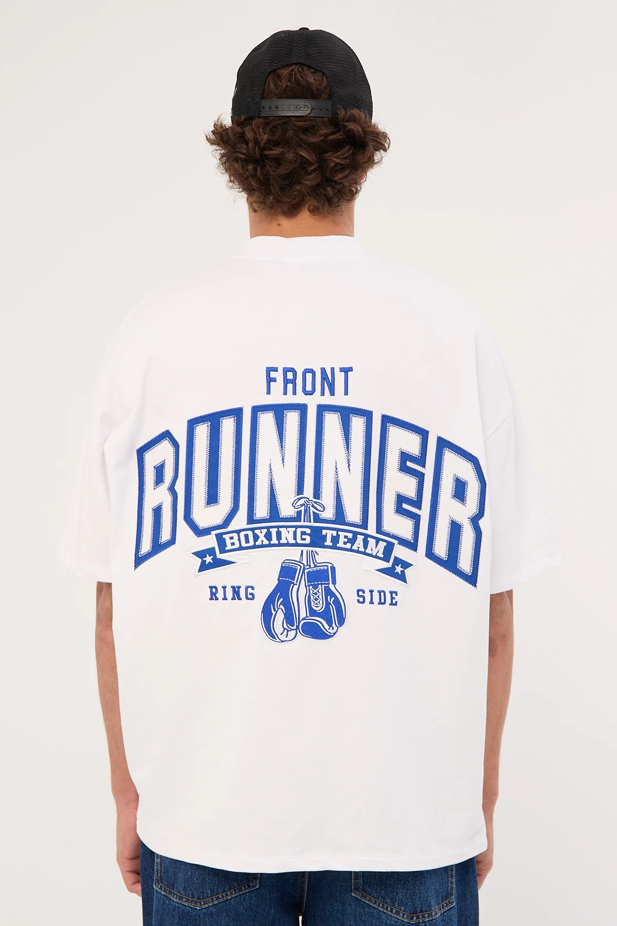 Ringside Tee White Cobalt