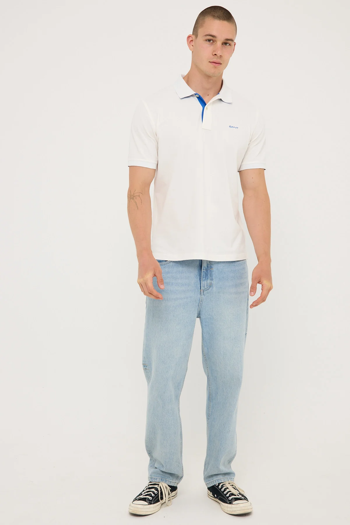 Contrast Pique Rugger Polo Shirt Eggshell