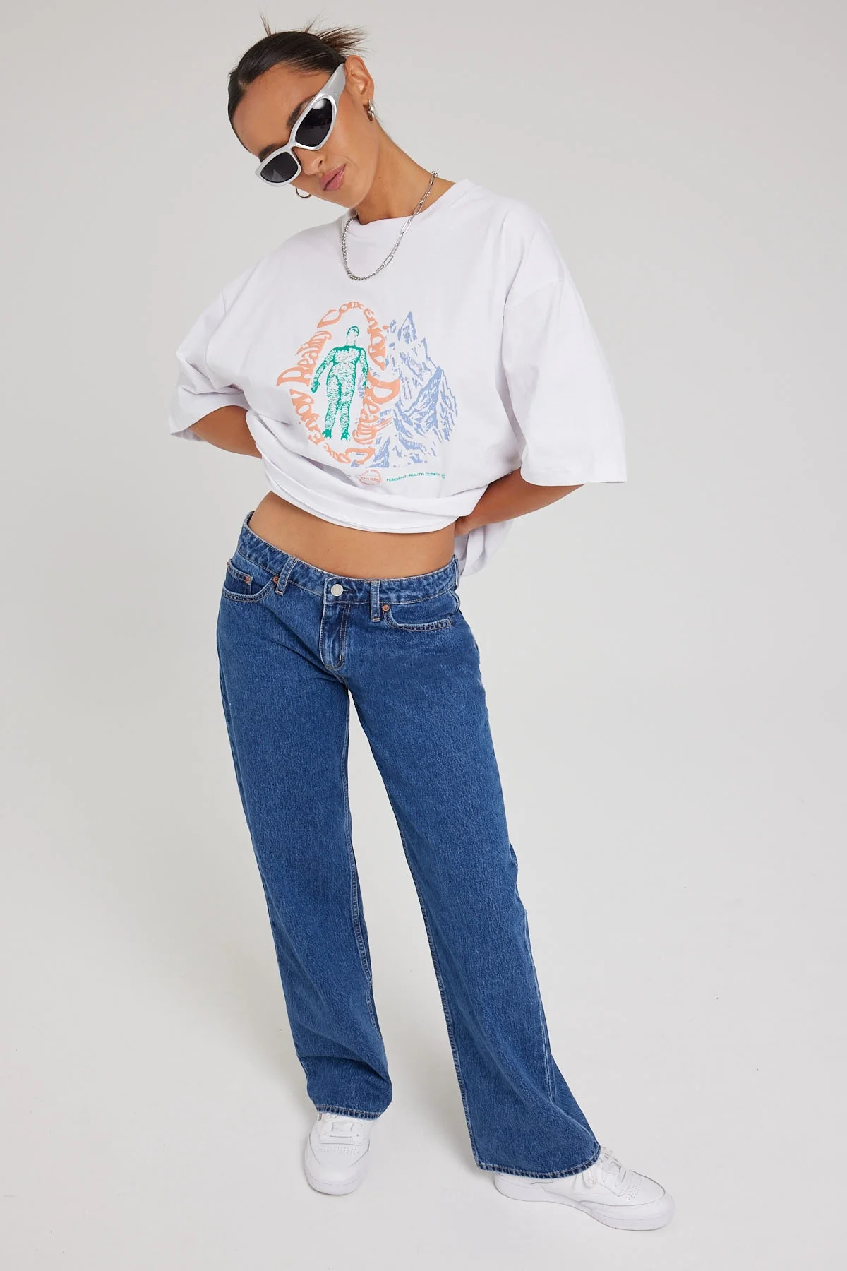 Y2K Low Baggy Jean Famous Blue