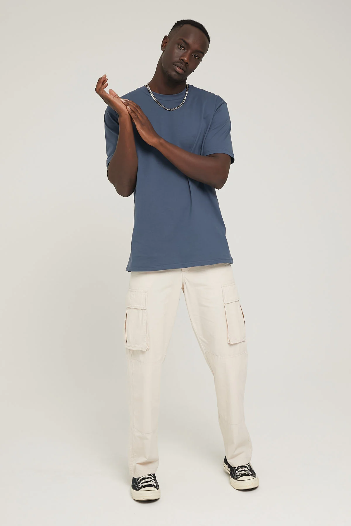 Classic Organic Tee Petrol Blue