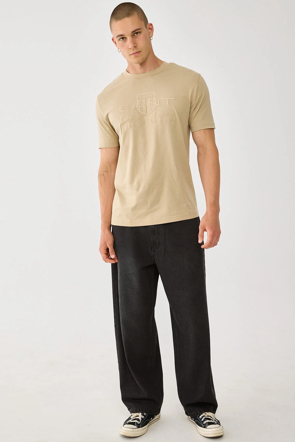 Tonal Shield Tee Concrete Beige