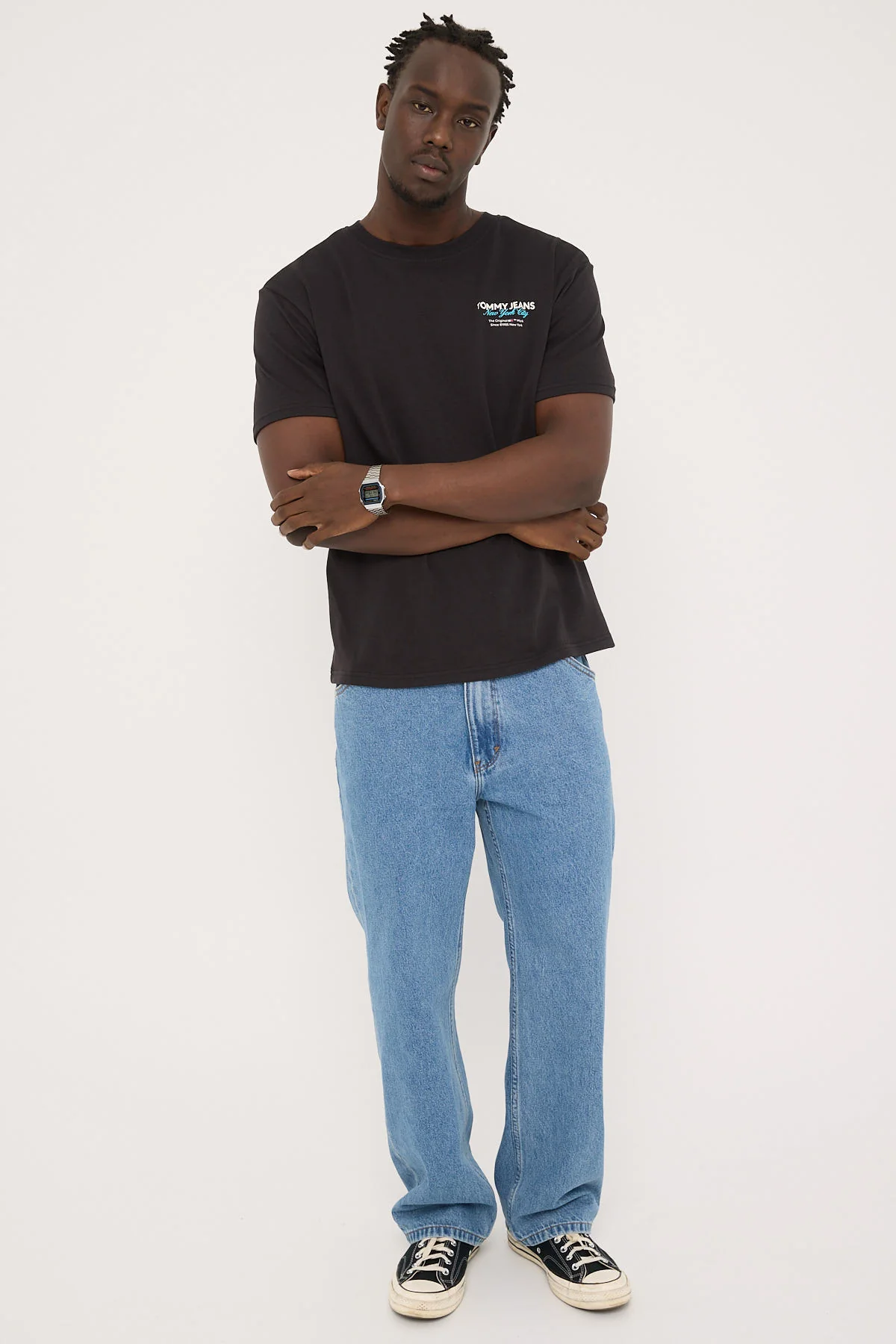 Regular Color pop TJ NYC Tee Black