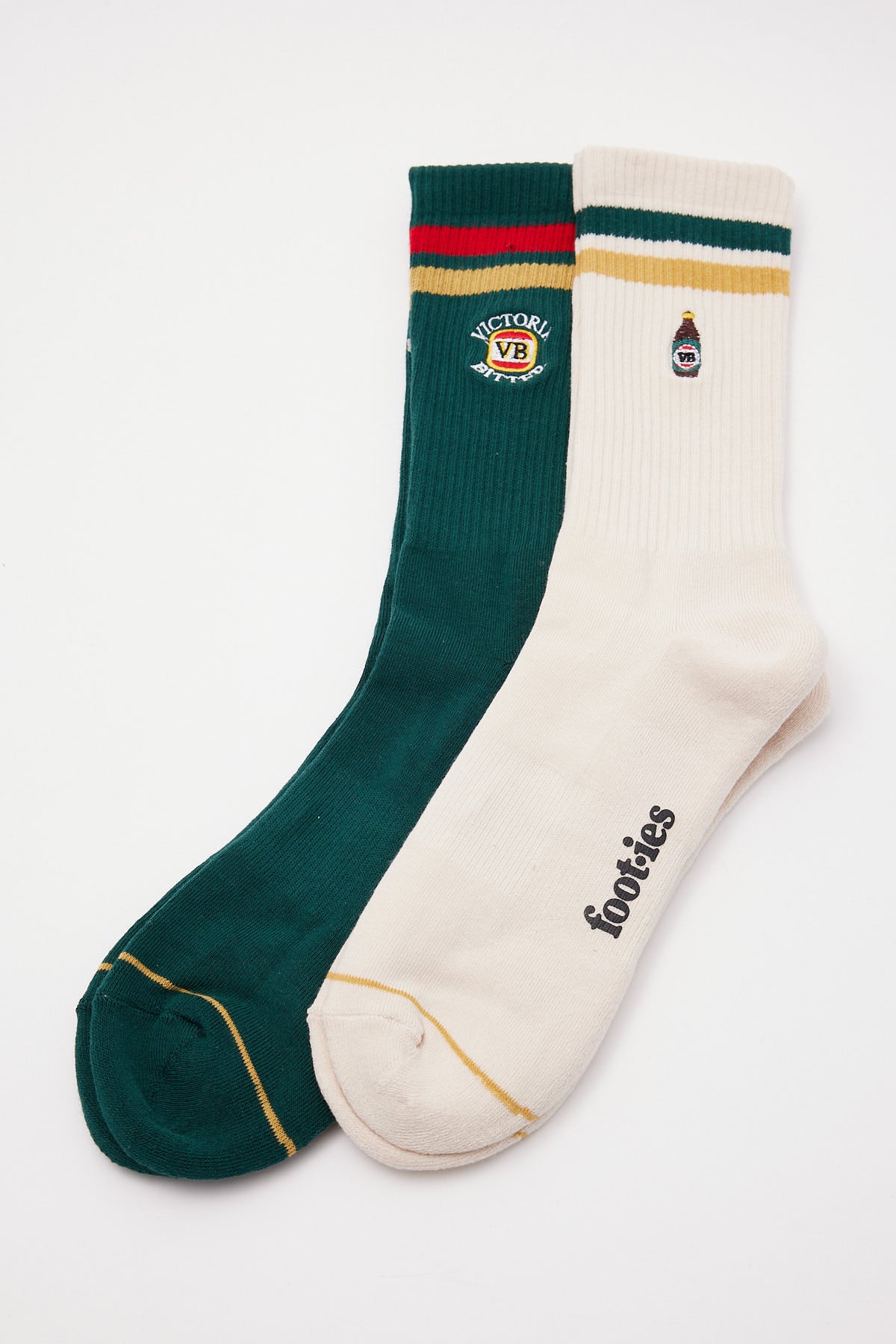 VB Retro Sneaker Sock 2 Pack Cream/Green