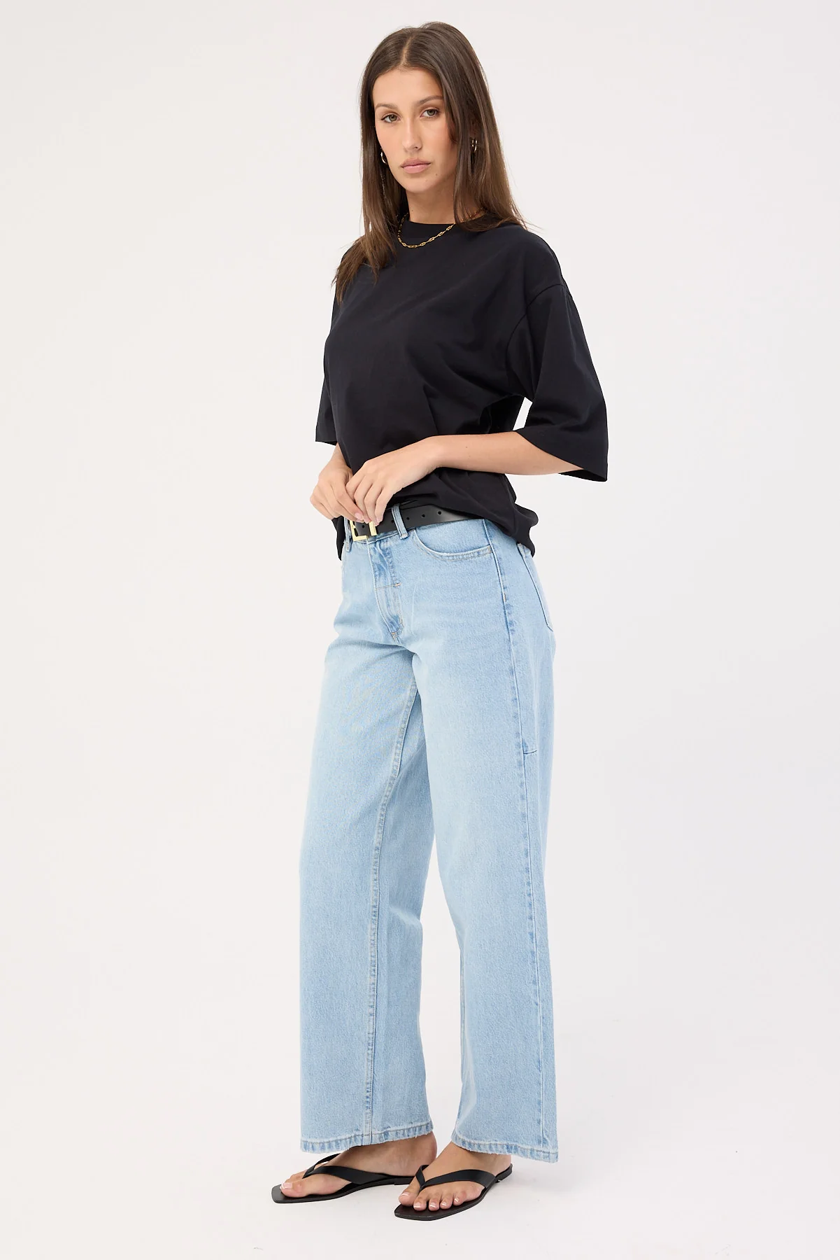 Billie Low Baggie Jean Ash Blue