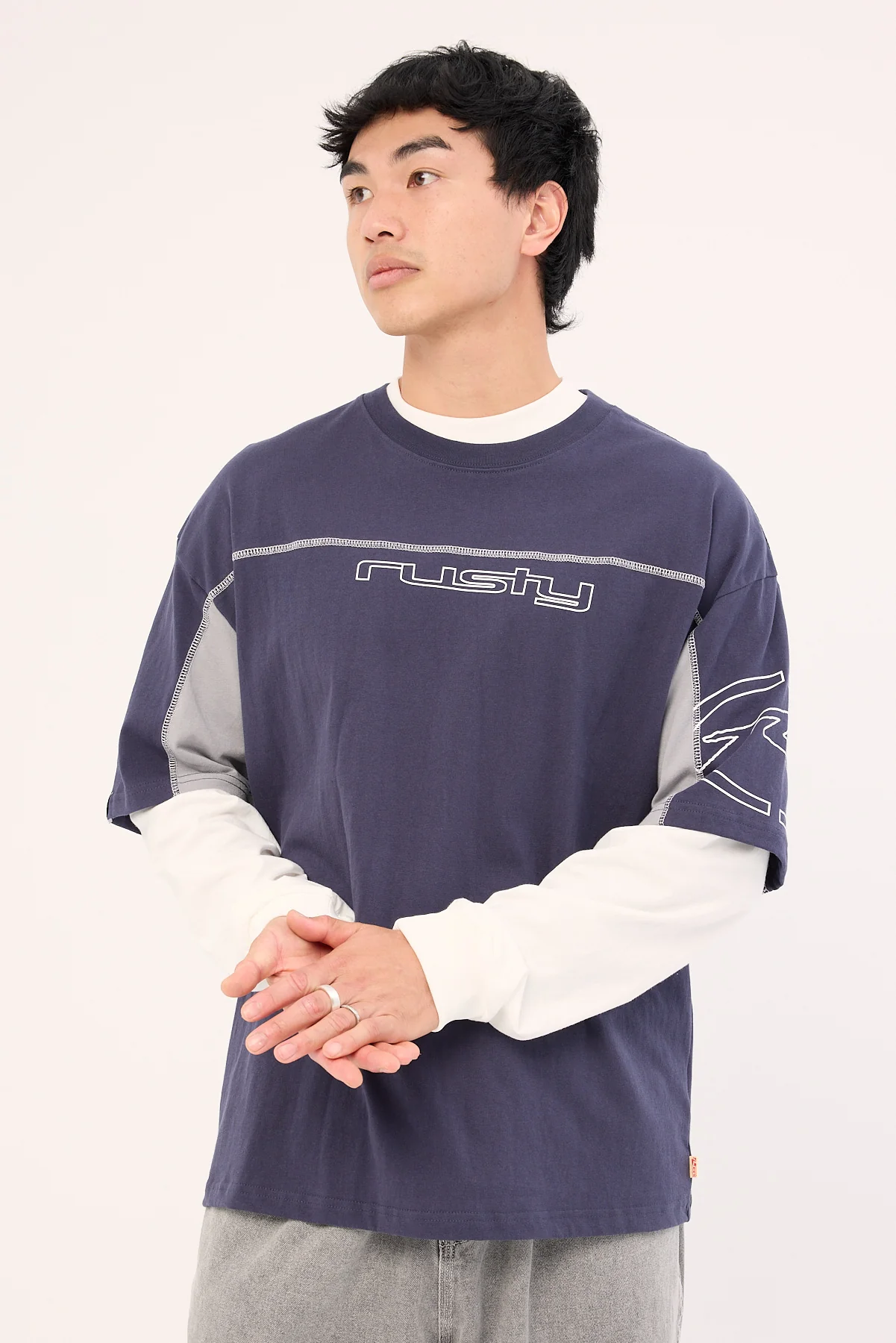 Cyberwave Tee Dark Blue