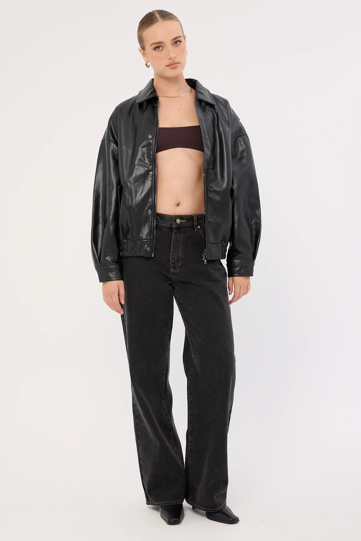 Scoop Neck Bralette Brown