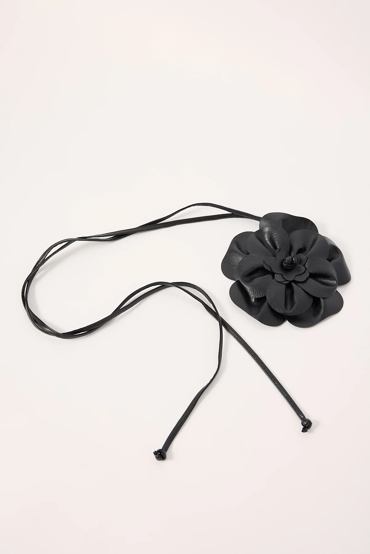 Flower Girl Tie Belt Black