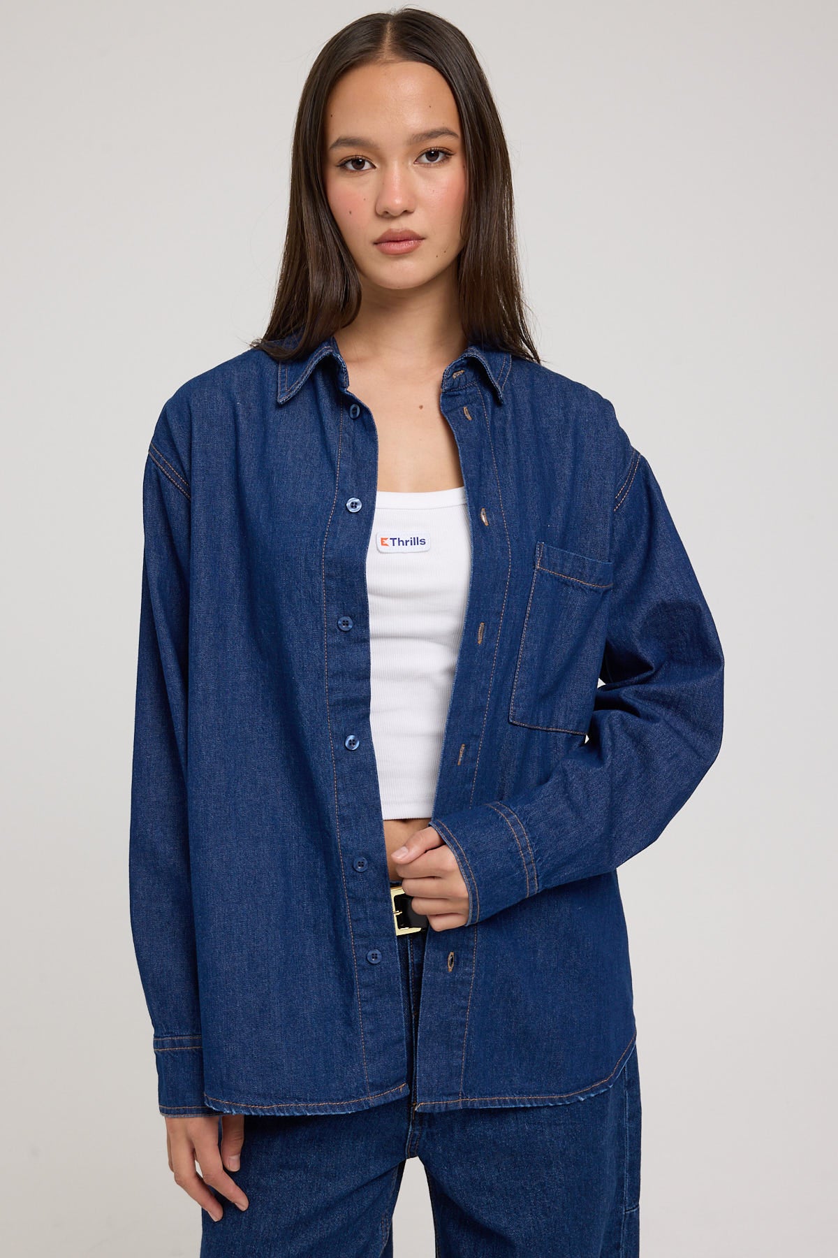 Austin Denim Shirt Double Indigo Rinse