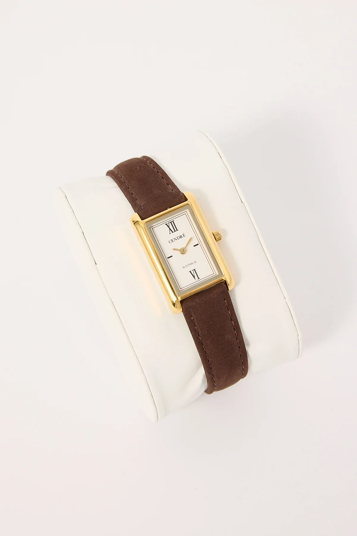 Kelly Watch Gold/White/Chocolate Suede