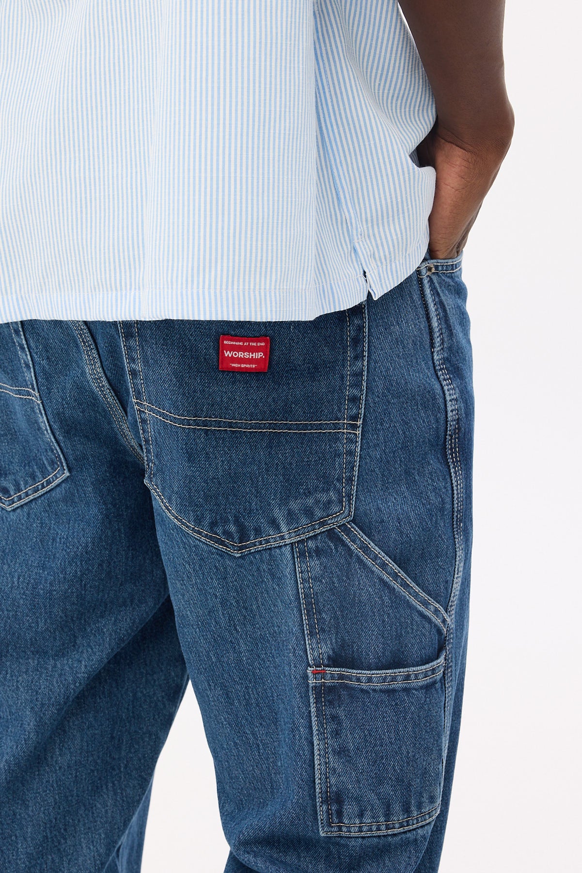 Playtime Carpenter Jean Worn Blue Rise 5 Playtime Carpenter Jean Worn Blue Rise