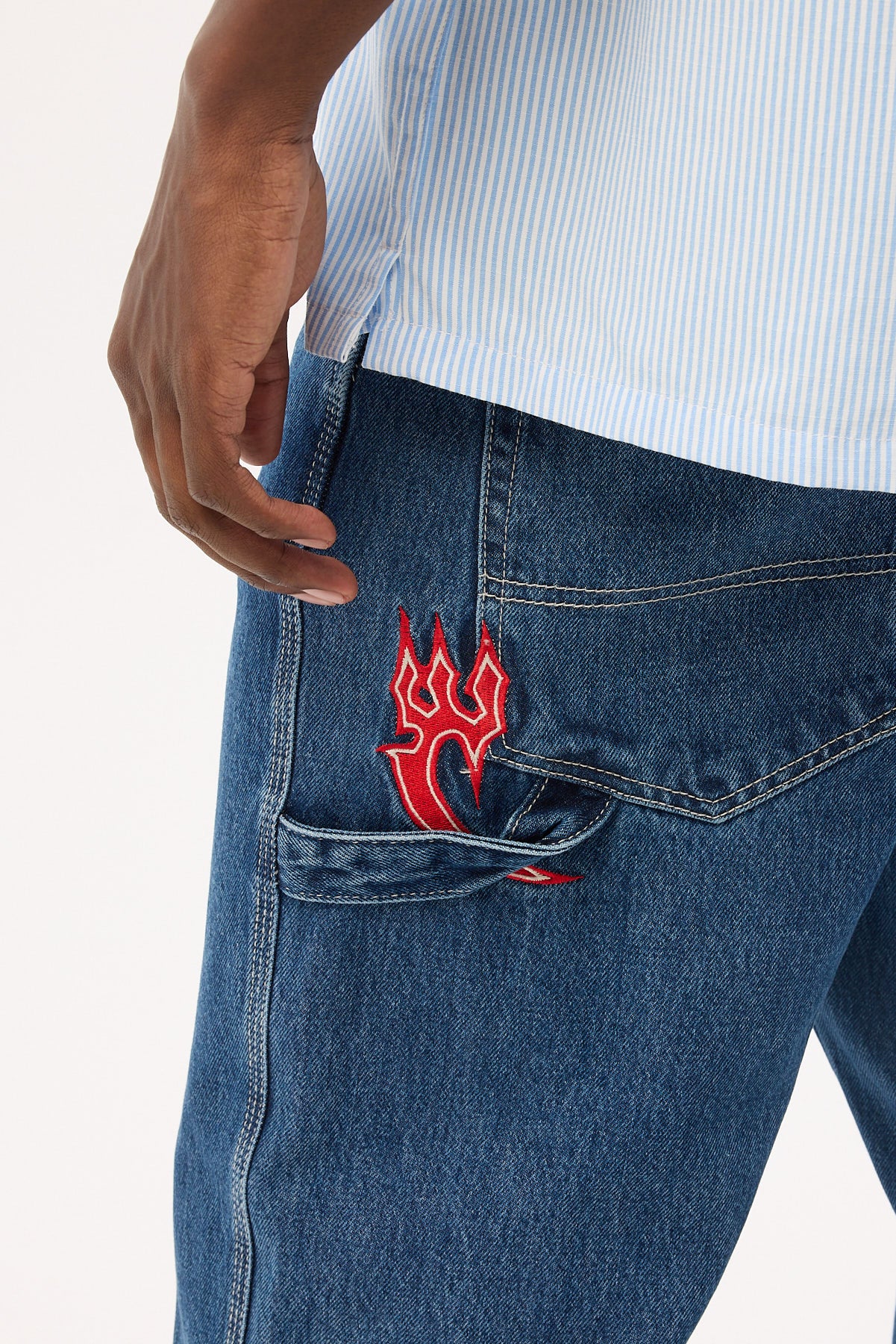 Playtime Carpenter Jean Worn Blue Rise 6 Playtime Carpenter Jean Worn Blue Rise