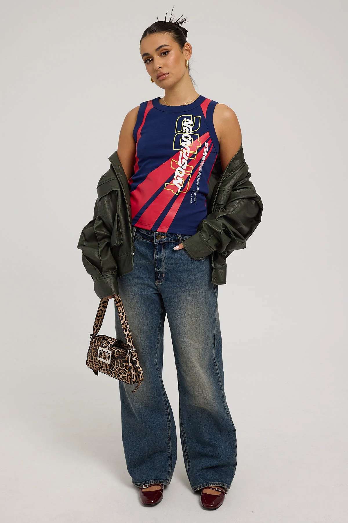 Teleport Jersey Tank Blue/Red 2 Teleport Jersey Tank Blue/Red