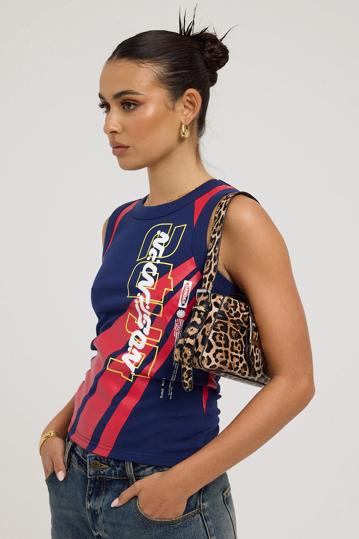 Teleport Jersey Tank Blue/Red 3 Teleport Jersey Tank Blue/Red
